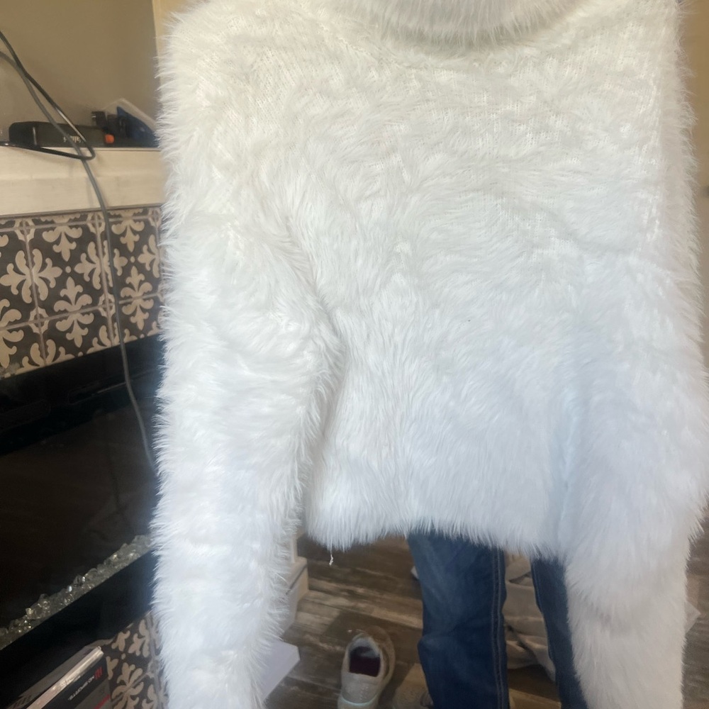 Forever 21 Soft White Cowl Neck Sweater